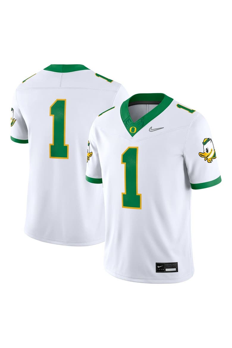 Men's Nike White Oregon Ducks Alternate Game Jersey, Main, color, White