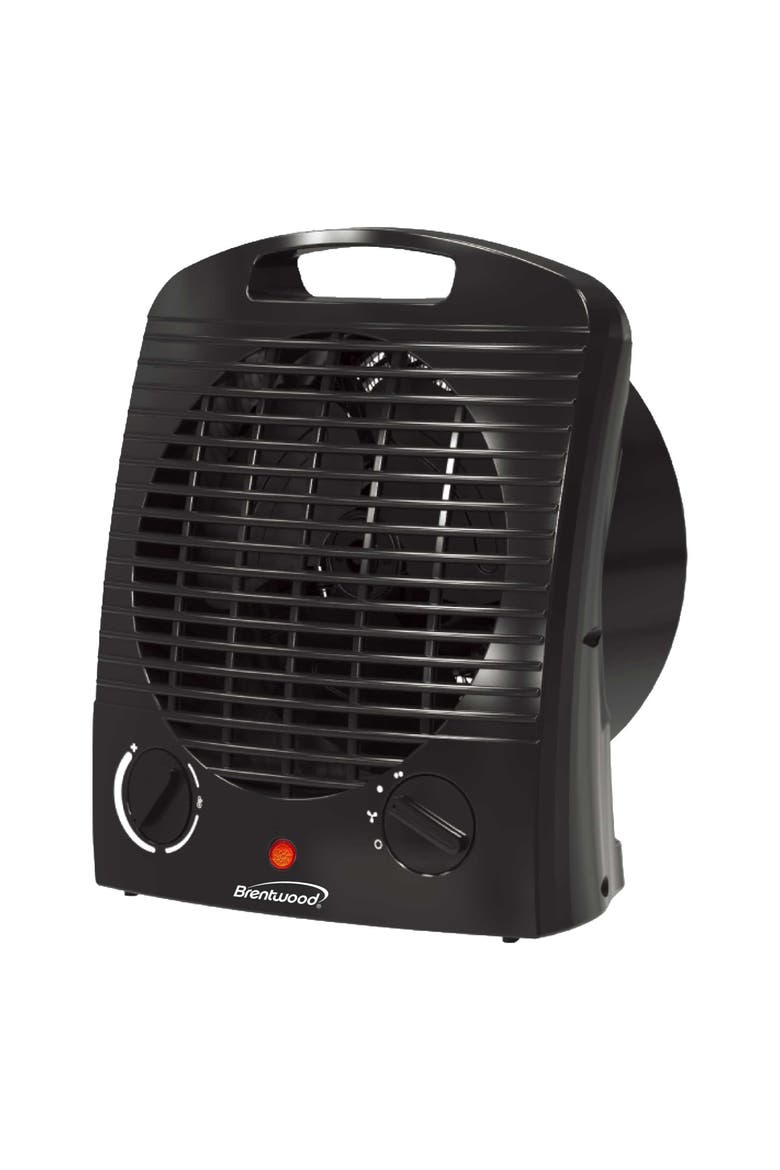 1500 W Portable Electric Space Heater and Fan in Black, Alternate, color, Black