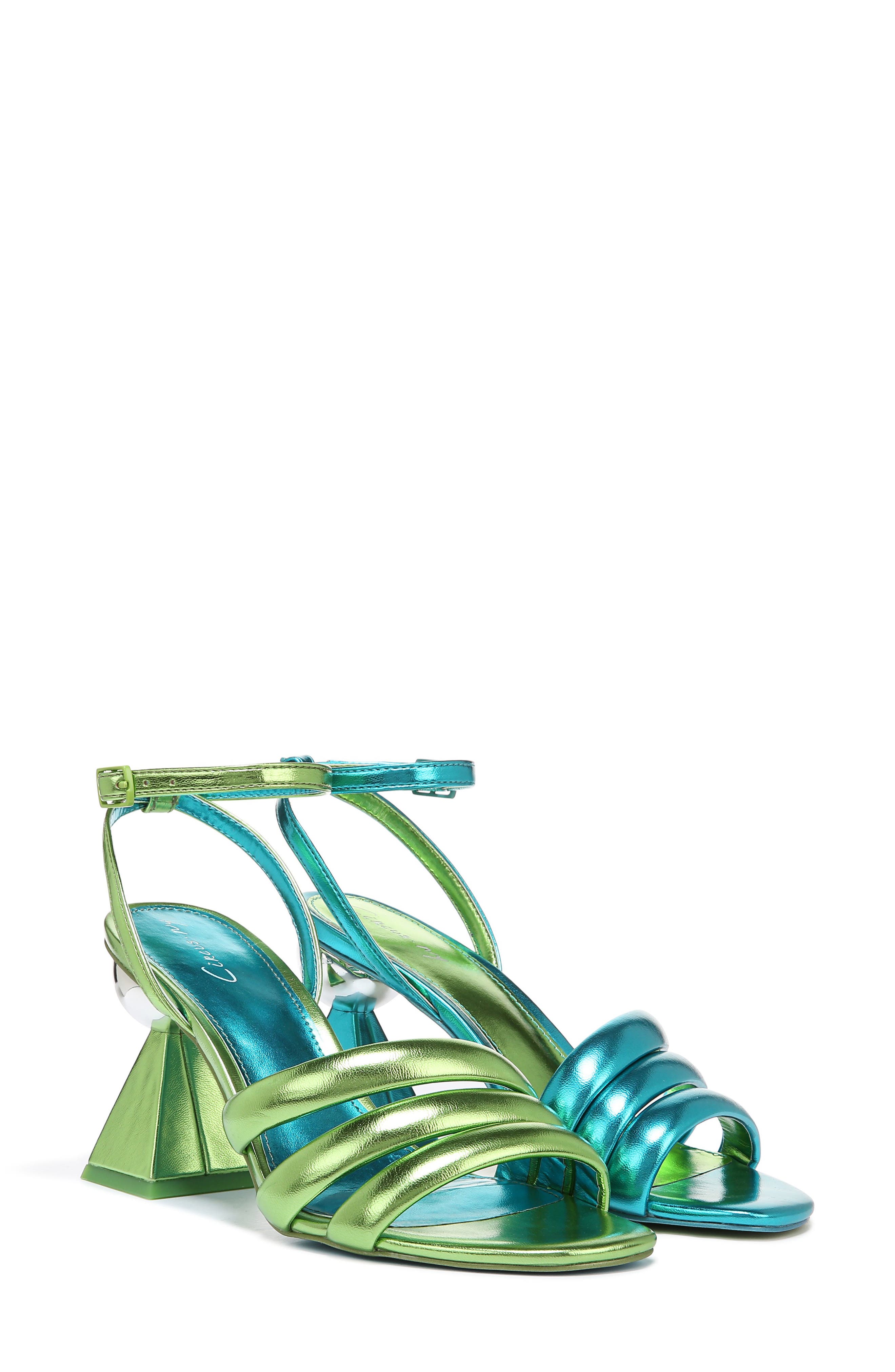 Circus by Sam Edelman Bobbie Ankle Strap Sandal, Main, color, IBIZA BLUE/ WASABI