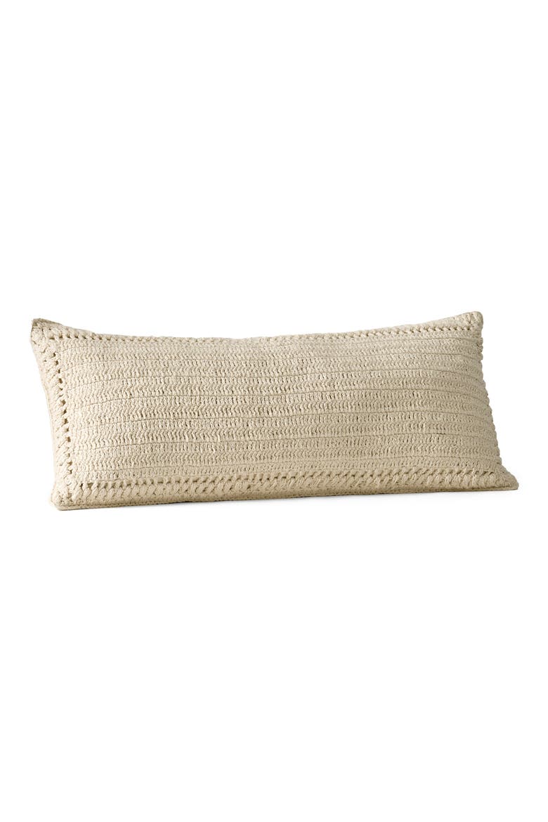 Summer Crochet Decorative Pillow, Main, color, NATURAL
