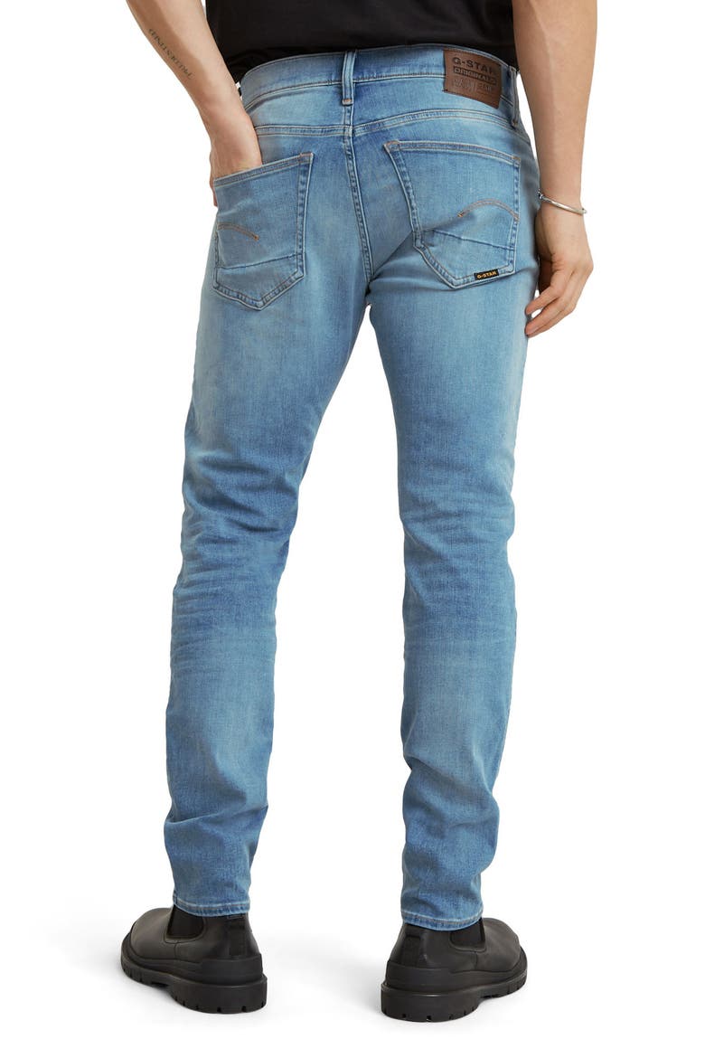 3301 Slim Fit Jeans, Alternate, color, LIGHT INDIGO AGED