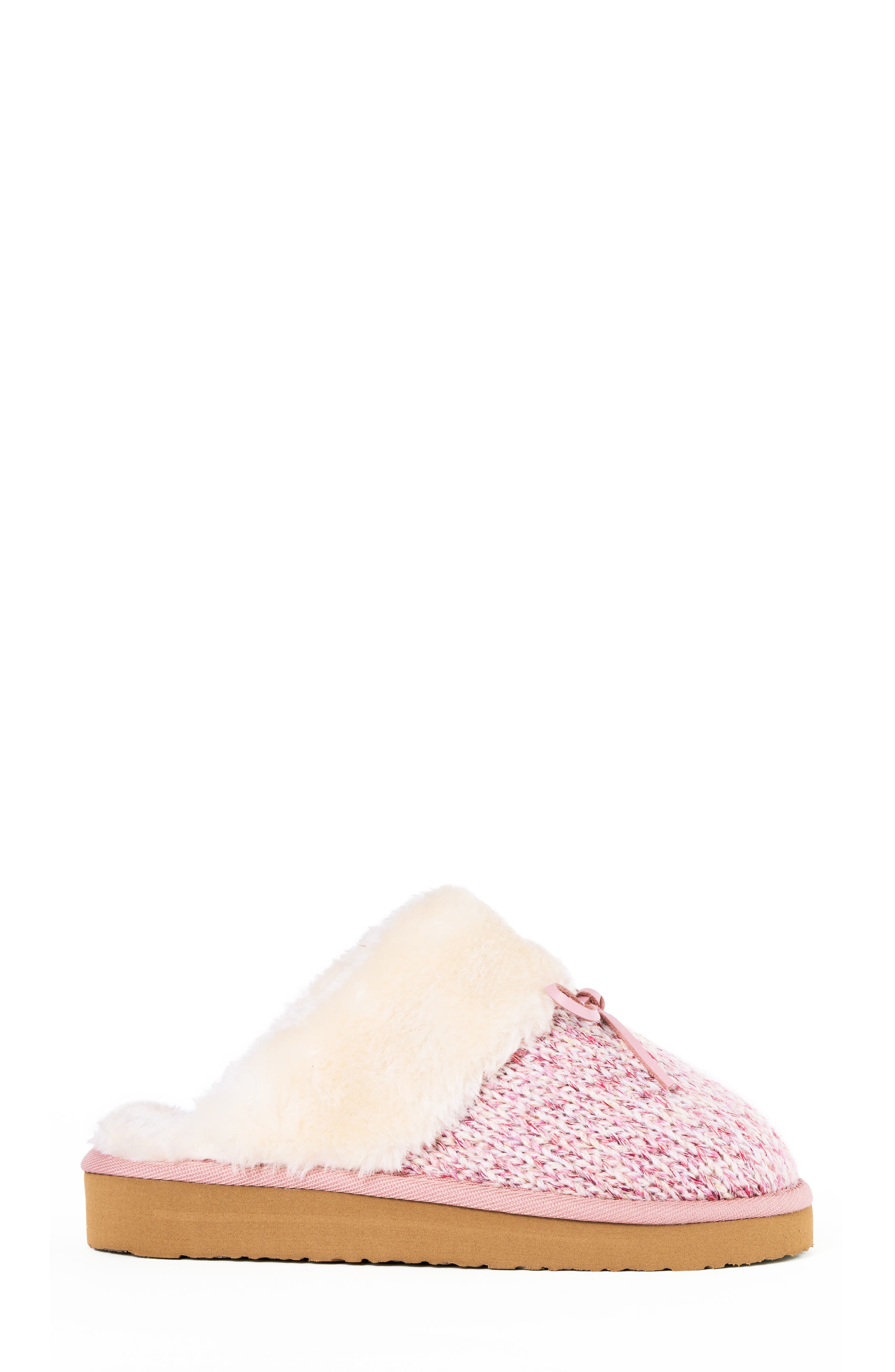 Fluffy Scuff Slipper, Alternate, color, SPARKLE PINK