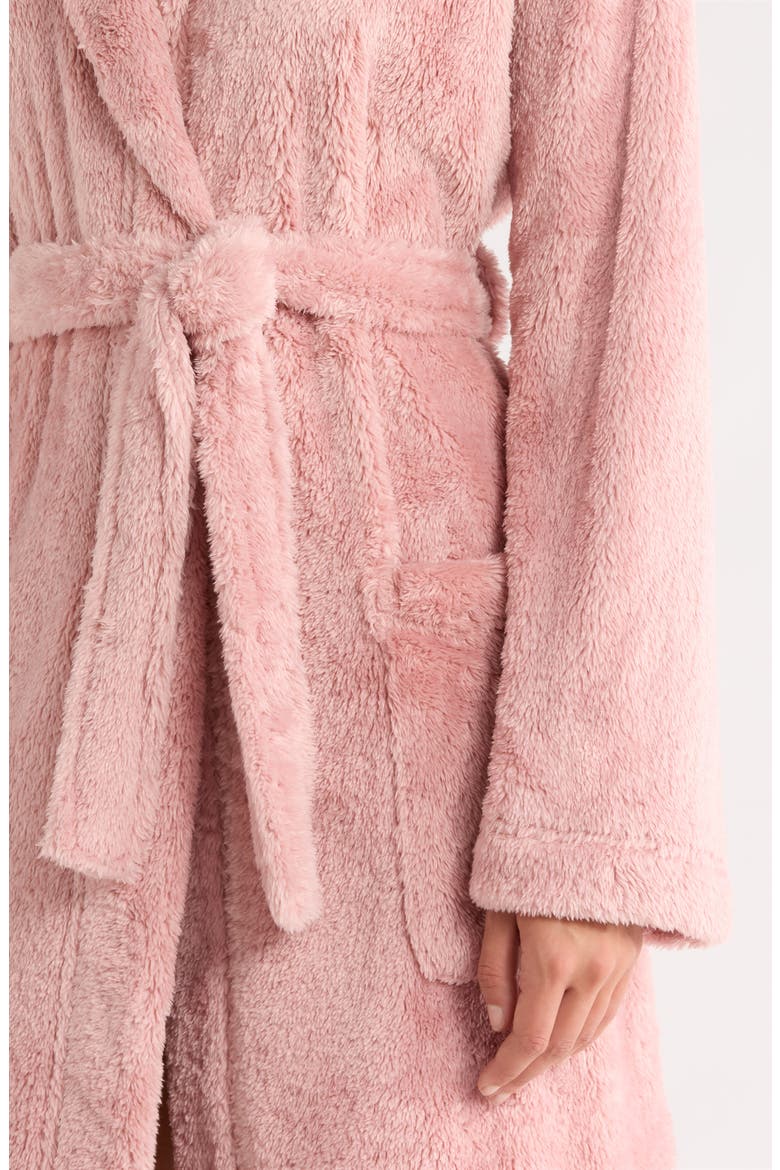 Aarti Faux Shearling Hooded Robe, Alternate, color, DUS
