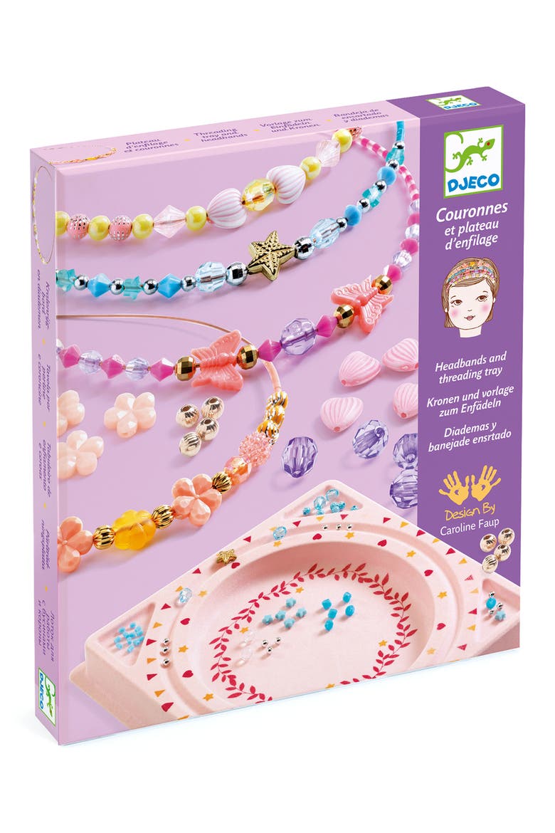 Beaded Headband Kit, Main, color, PINK MULTI