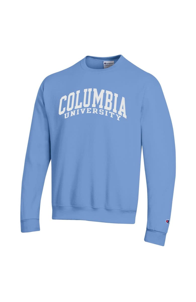Champion Men's Champion  Light Blue Columbia University Basic Arch Fleece Pullover Sweatshirt, Alternate, color, 
