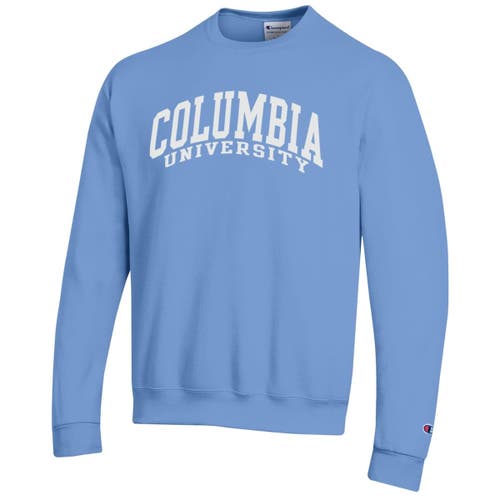 Champion Light Blue Columbia University Basic Arch Fleece Pullover Sweatshirt