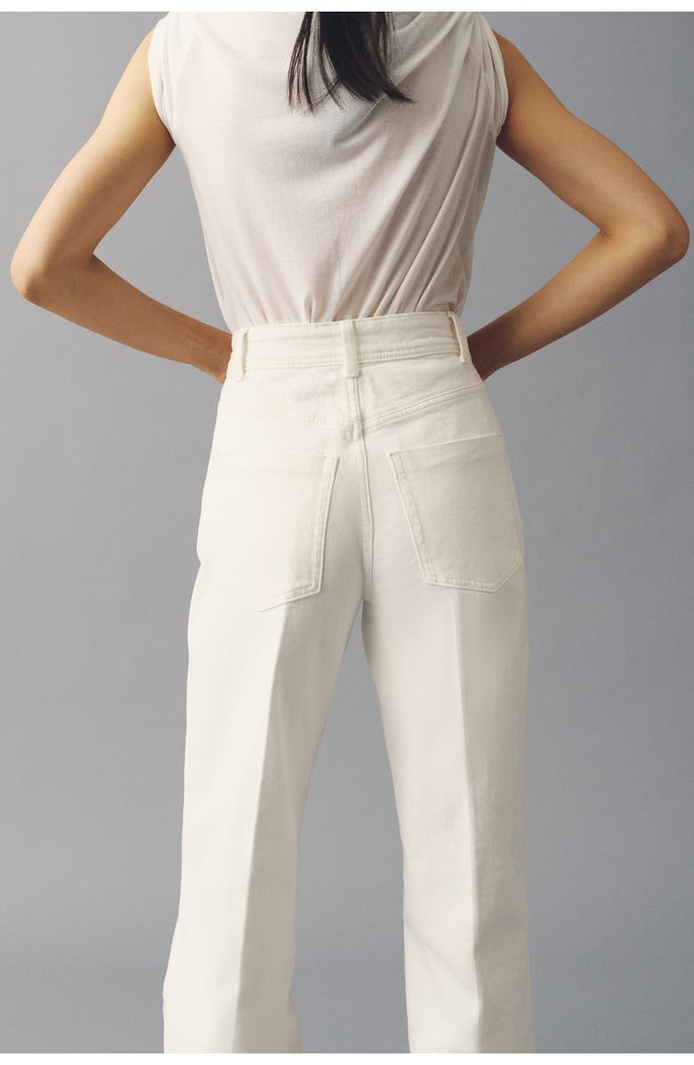 H&M Wide High Jeans, Alternate, color, Light Beige