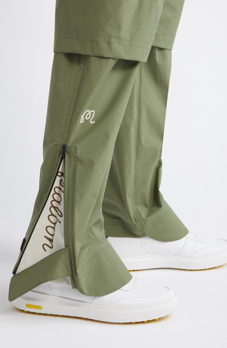 Malbon Golf Flint Foraging Rain Pants, Alternate, color, Olivine
