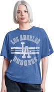 STARTER Women's Starter Royal Los Angeles Dodgers Jump Shot Boyfriend Tri-Blend T-Shirt