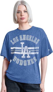STARTER Women's Starter Royal Los Angeles Dodgers Jump Shot Boyfriend Tri-Blend T-Shirt