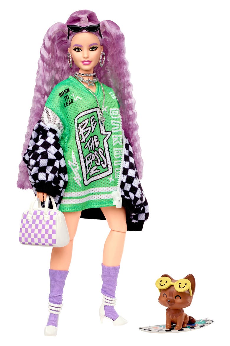 Barbie® Extra Race Car Jacket Doll, Alternate, color, MULTI