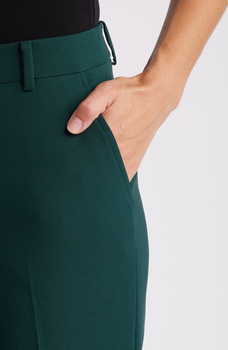 Anne Klein Ankle Straight Leg Trousers, Alternate, color, Pine Forest