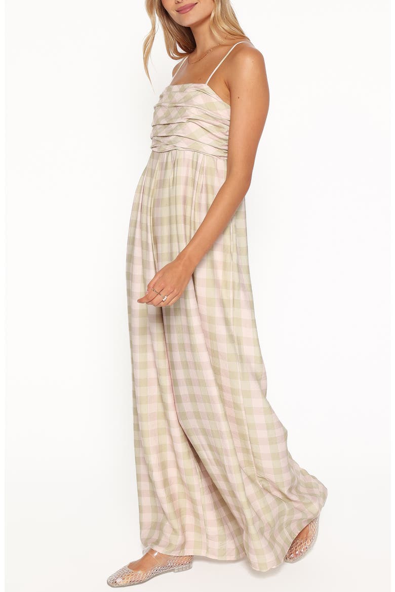 Pricilla Wide Leg Jumpsuit, Alternate, color, GREEN/ PINK GINGHAM