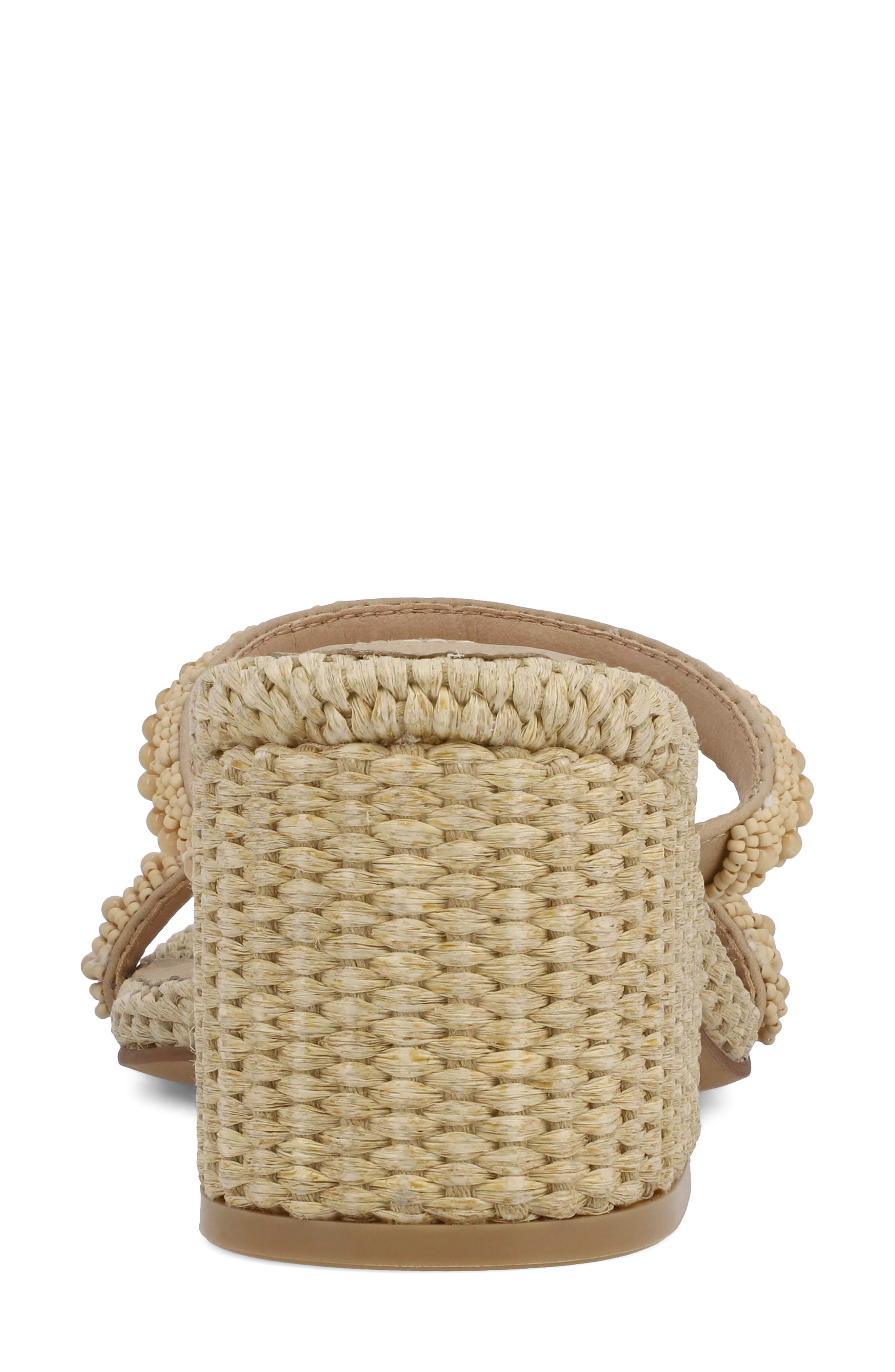 Sabella Embellished Sandal, Alternate, color, NATURAL BEADS