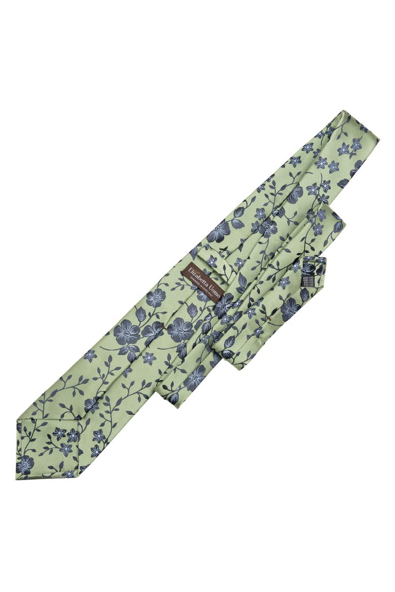 Silvio - Extra Long Silk Jacquard Tie for Men, Alternate, color, Green