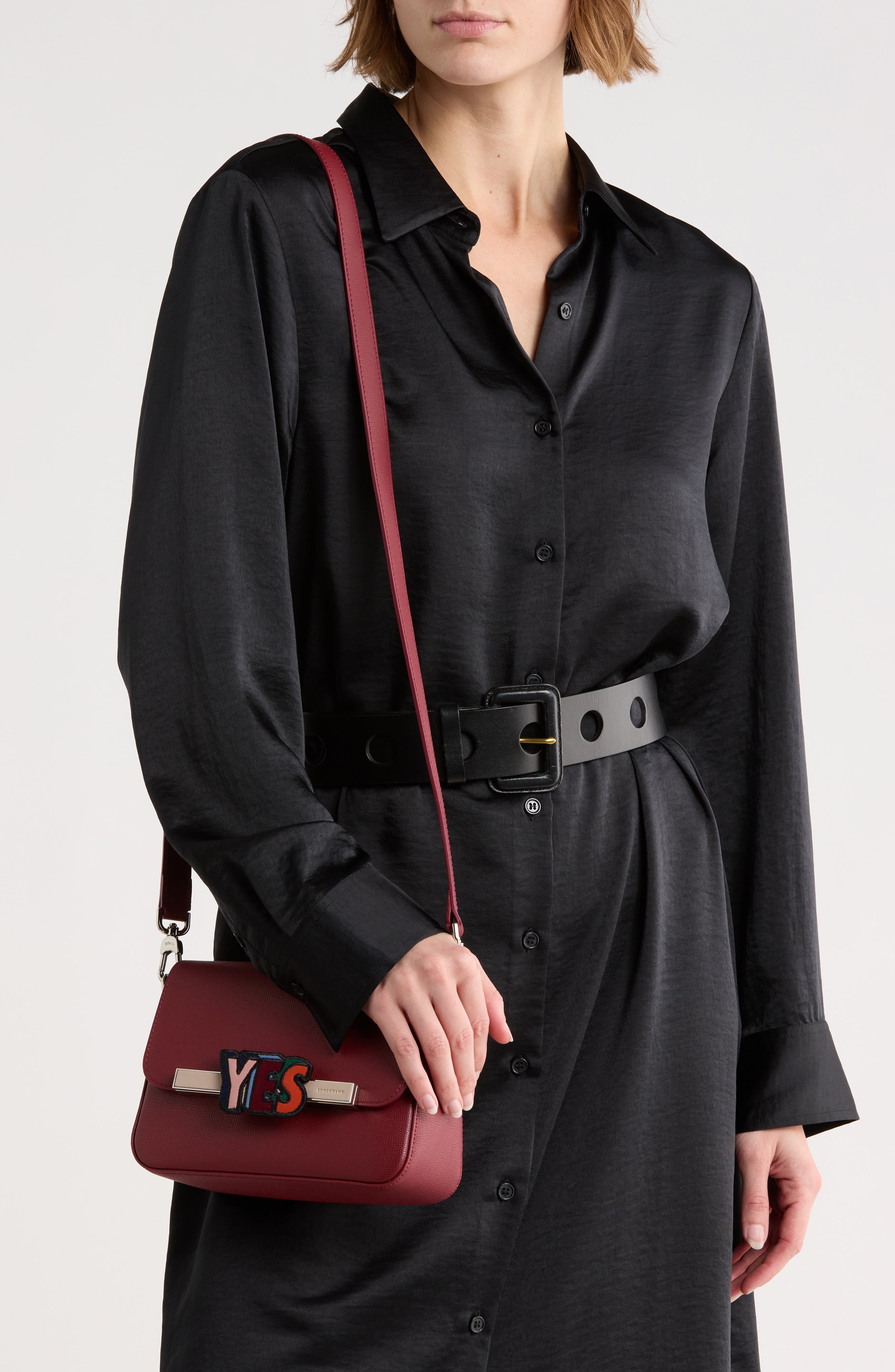 Longchamp Game On Small Crossbody Bag, Alternate, color, Carmine