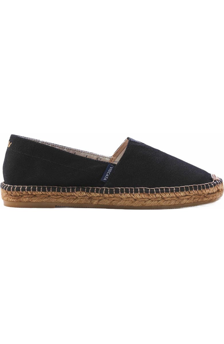 VISCATA Barceloneta Canvas Espadrille Flats, Main, color, Black