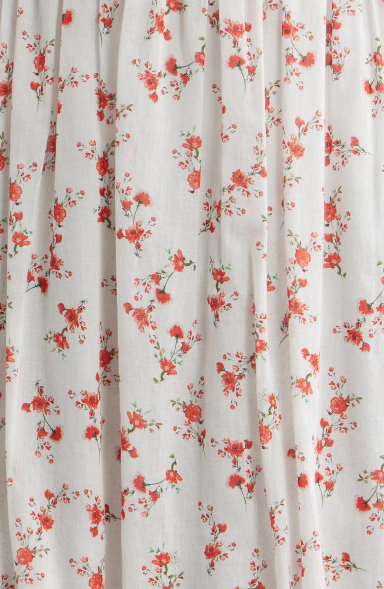 Rails Dax Floral Cotton Midi Skirt, Alternate, color, Rouge Romantic