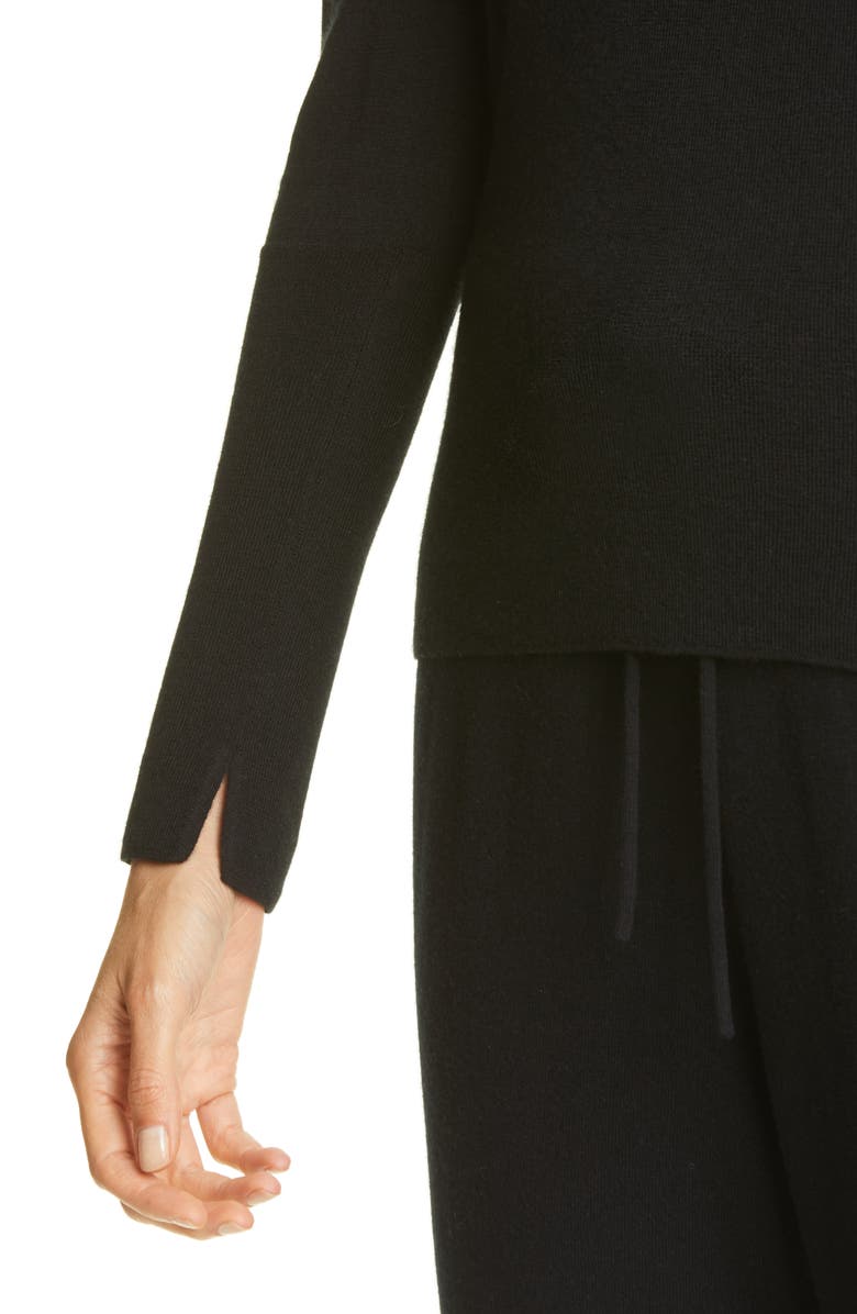 St. John Collection Fitted Cashmere Crewneck Sweater, Alternate, color, 