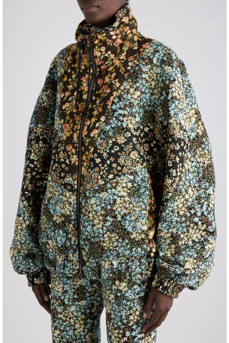 Vango Floral Gobelin Jacquard Jacket, Alternate, color, SKY