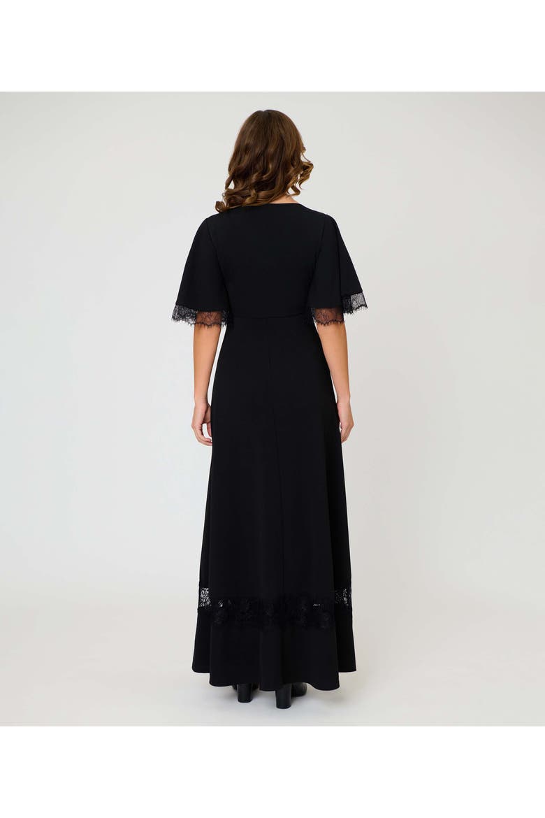 Cut Out Knit Maxi Dress, Alternate, color, Black Solid