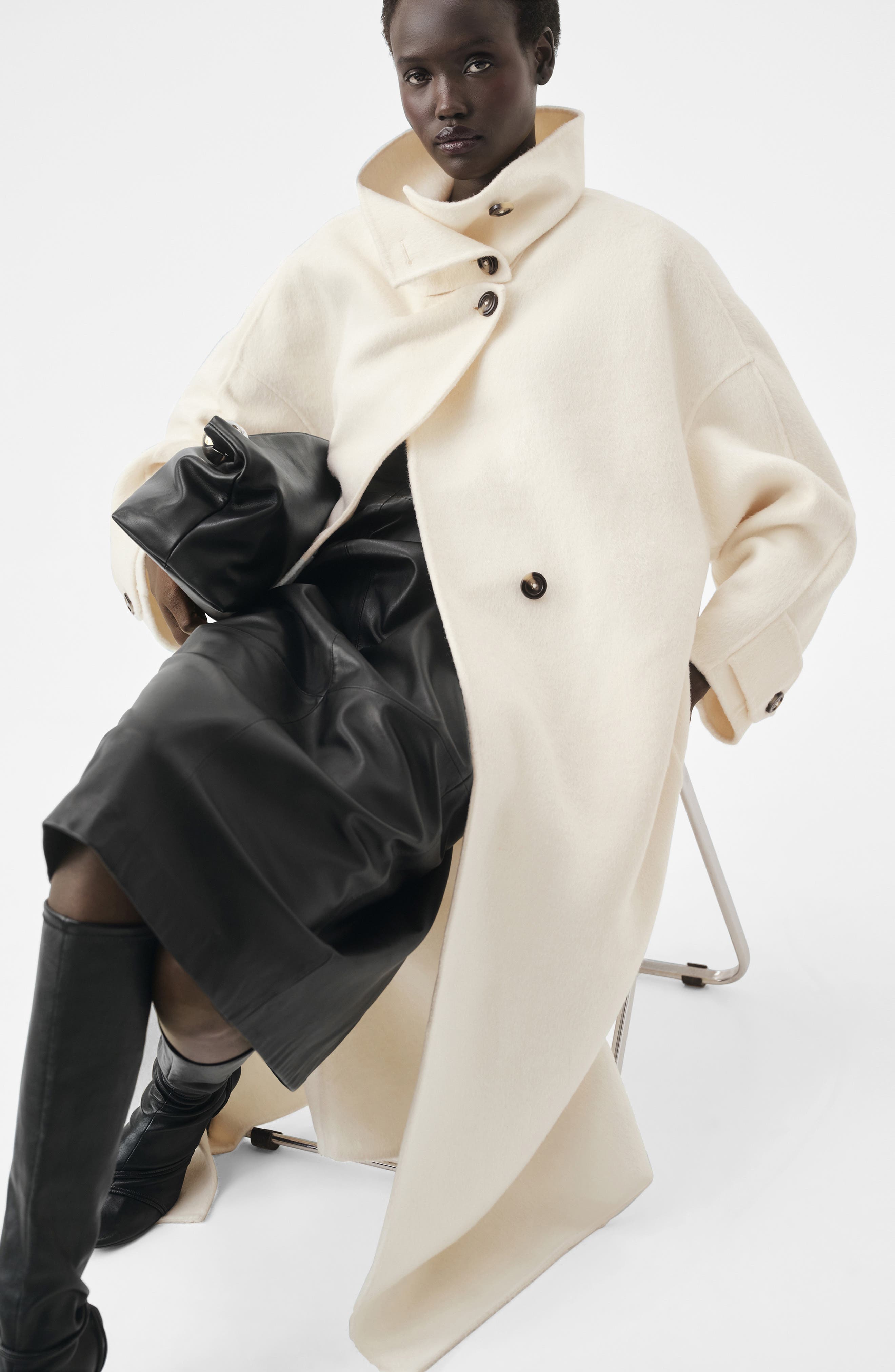 Selection Stand Collar Wool Blend Coat (Women) | Nordstrom