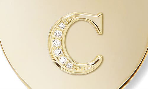 Melinda Maria Love Letters Initial Heart Medallion Necklace In Gold C
