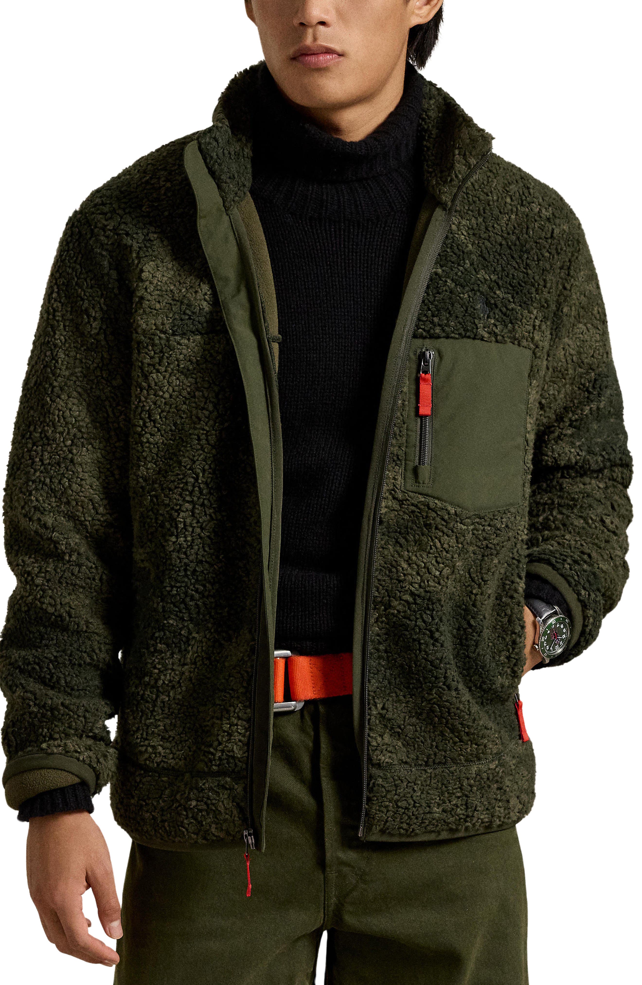 Polo Ralph Lauren High Pile Bonded Fleece Jacket (Men) | Nordstrom