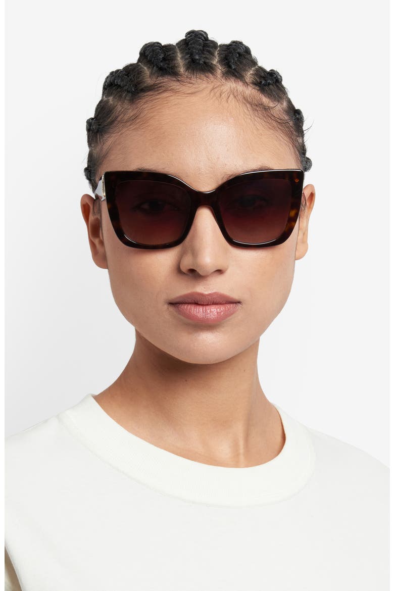 54mm Gradient Cat Eye Sunglasses, Alternate, color, HAVANA/ BROWN
