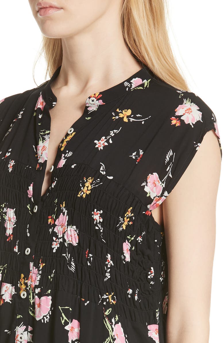 Free People Greatest Day Smocked Minidress, Alternate, color, 