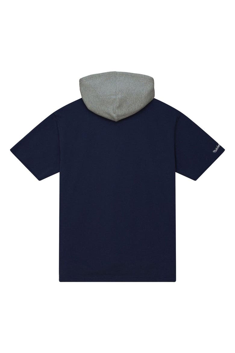 Men's Mitchell & Ness Navy Dallas Cowboys Postgame Short Sleeve Hoodie, Alternate, color, Navy