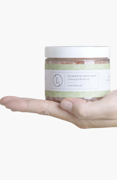 Lizush Cbd Natural Eucalyptus Bath Salts With Cbd, Calming And Relaxing In Eucalyptus Green