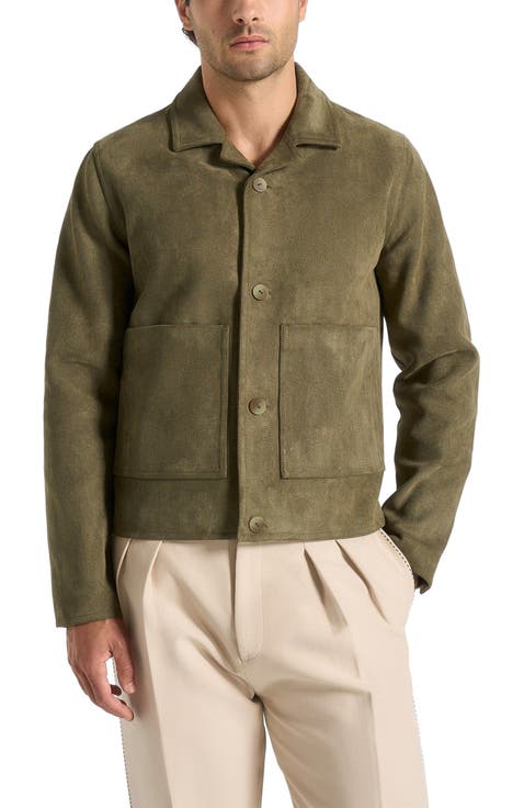 Michel Suede Jacket With Revere Collar