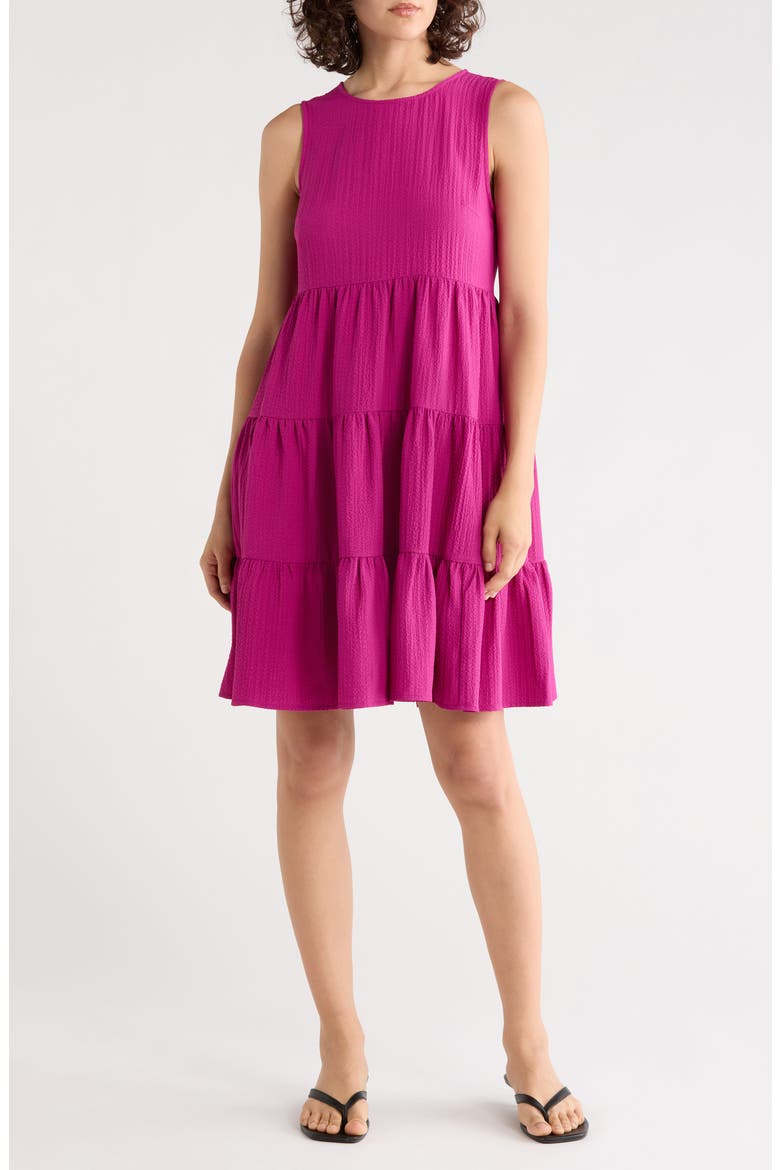 Commuter Sleeveless Swing Minidress, Main, color, AFRICAN VIOLET