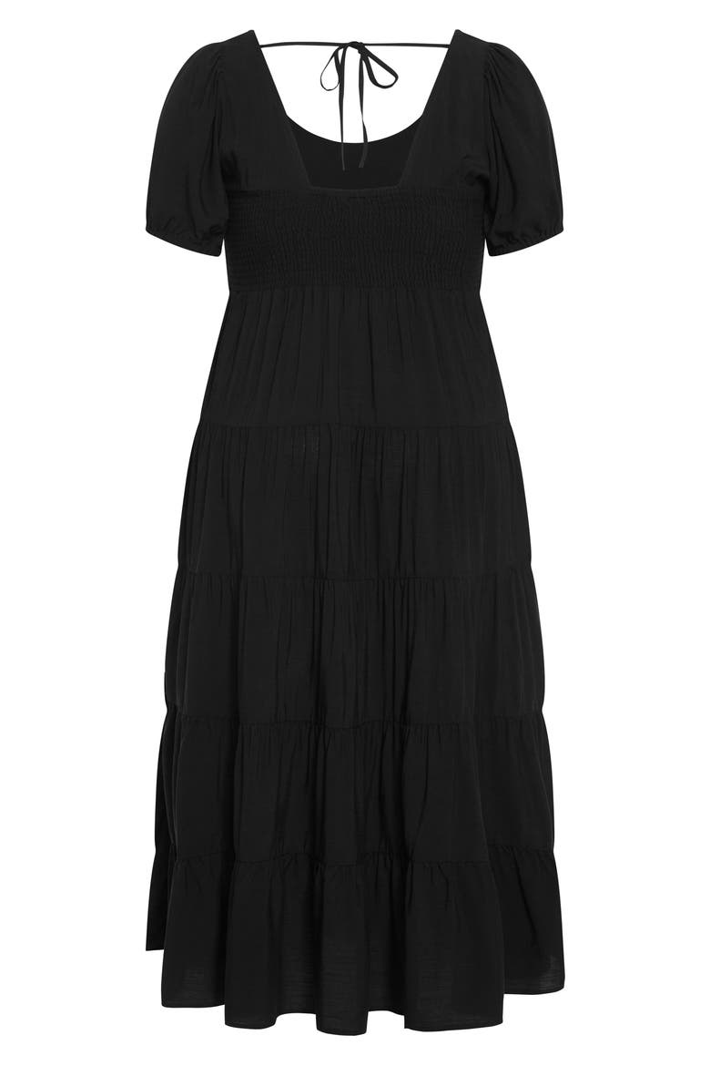 Mila Short Sleeve Maxi Dress, Alternate, color, BLACK