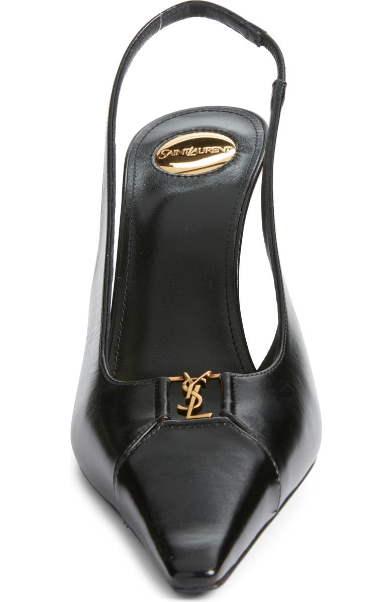 Saint Laurent Babylone Slingback Pump, Alternate, color, Nero/ Nero/ Nero