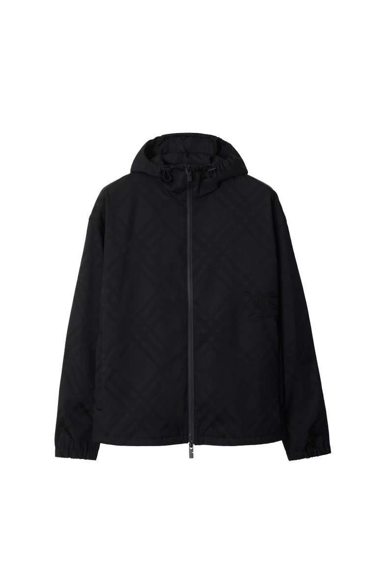 Burberry Check Nylon Hooded Jacket, Alternate, color, 