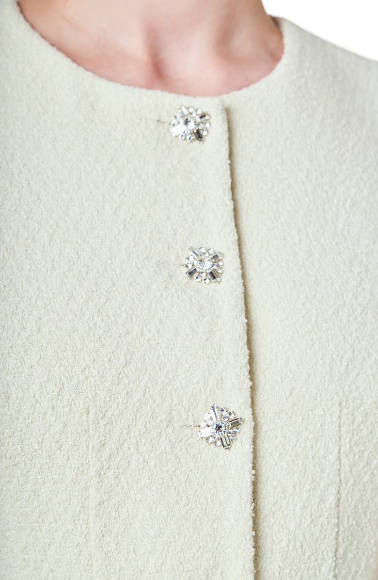 Endless Rose Sleeveless Tweed Midi Dress, Alternate, color, Cream