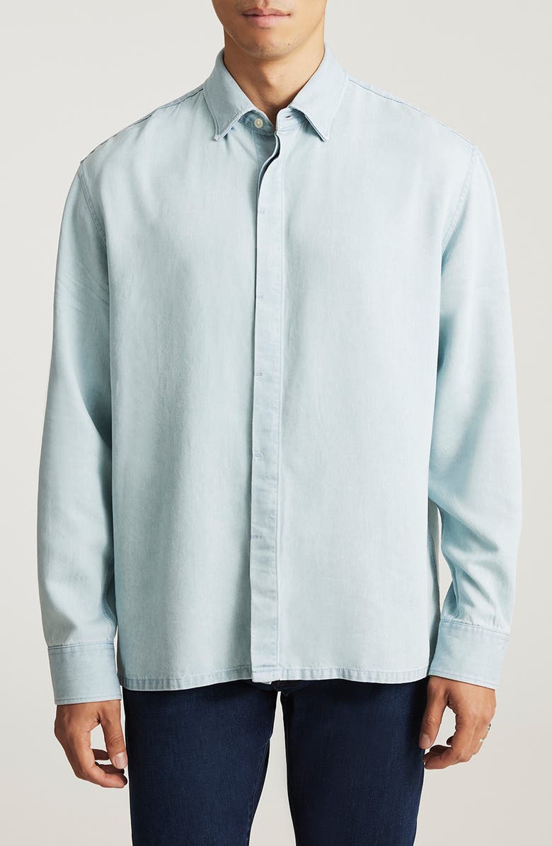 Mavi Jeans Button-Up Shirt, Main, color, Indigo