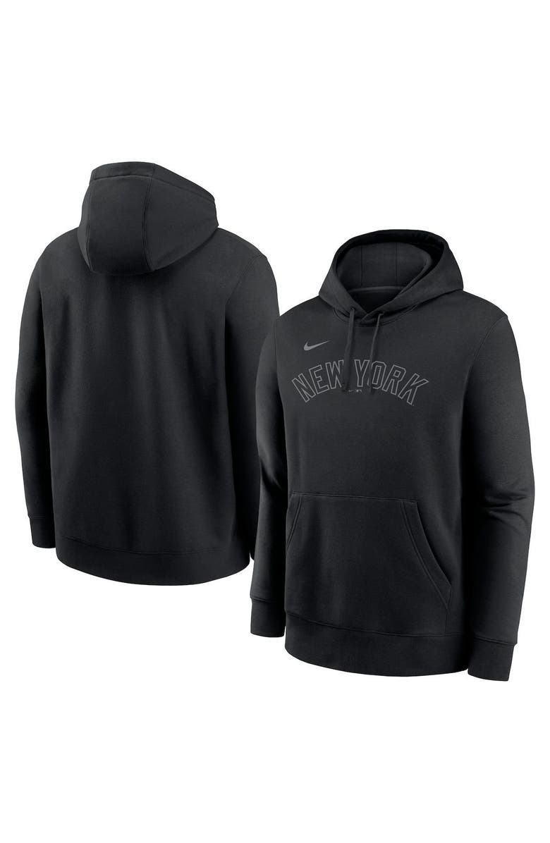 Nike Men's Nike New York Yankees Pitch Black Wordmark Club Fleece ...