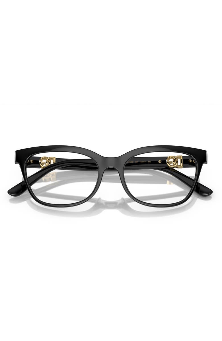 Dolce&Gabbana 54mm Butterfly Optical Glasses, Alternate, color, Black / Demo Lens