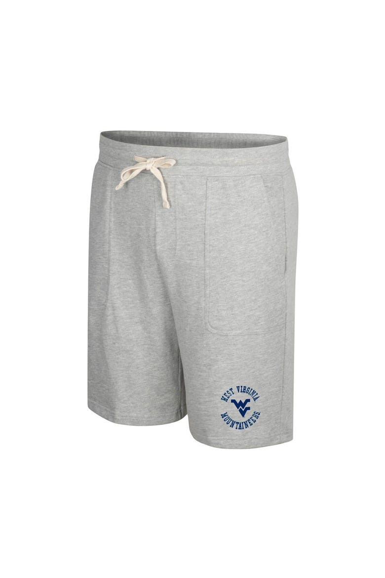 Men's Colosseum Heather Gray West Virginia Mountaineers Love To Hear This Terry Shorts, Alternate, color, Heather Gray