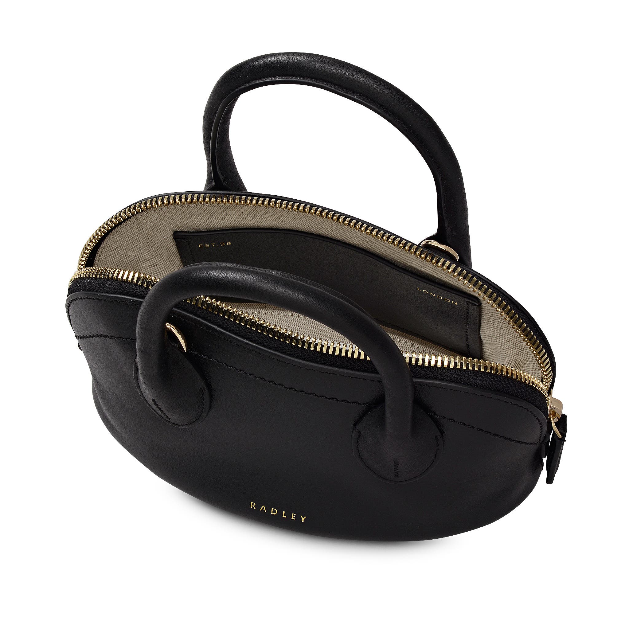 Radley The Muriel Micro Ziptop Satchel Bag, Alternate, color, Black