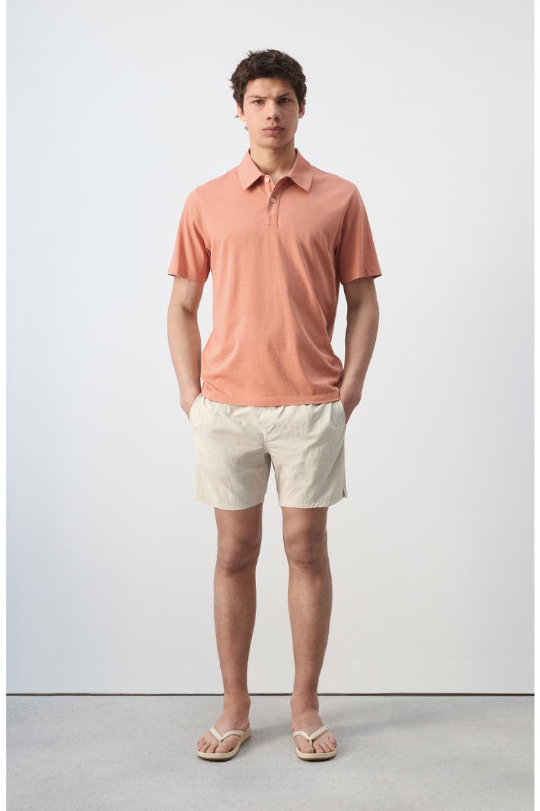Solid Cotton Piqué Polo, Alternate, color, SALMON