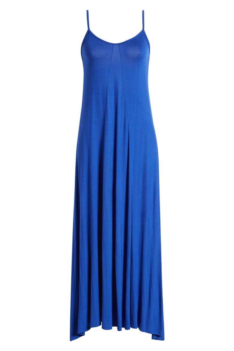 Godet Maxi Dress, Alternate, color, ROYAL