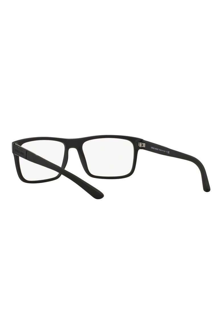 54mm Rectangular Optical Glasses, Alternate, color, RUBBER BLACK