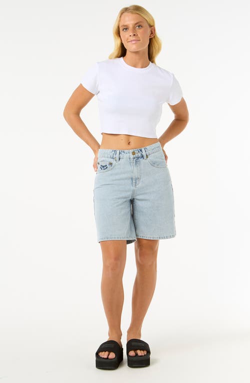 Rip Curl Aggie Denim Shorts In Vintage Blue
