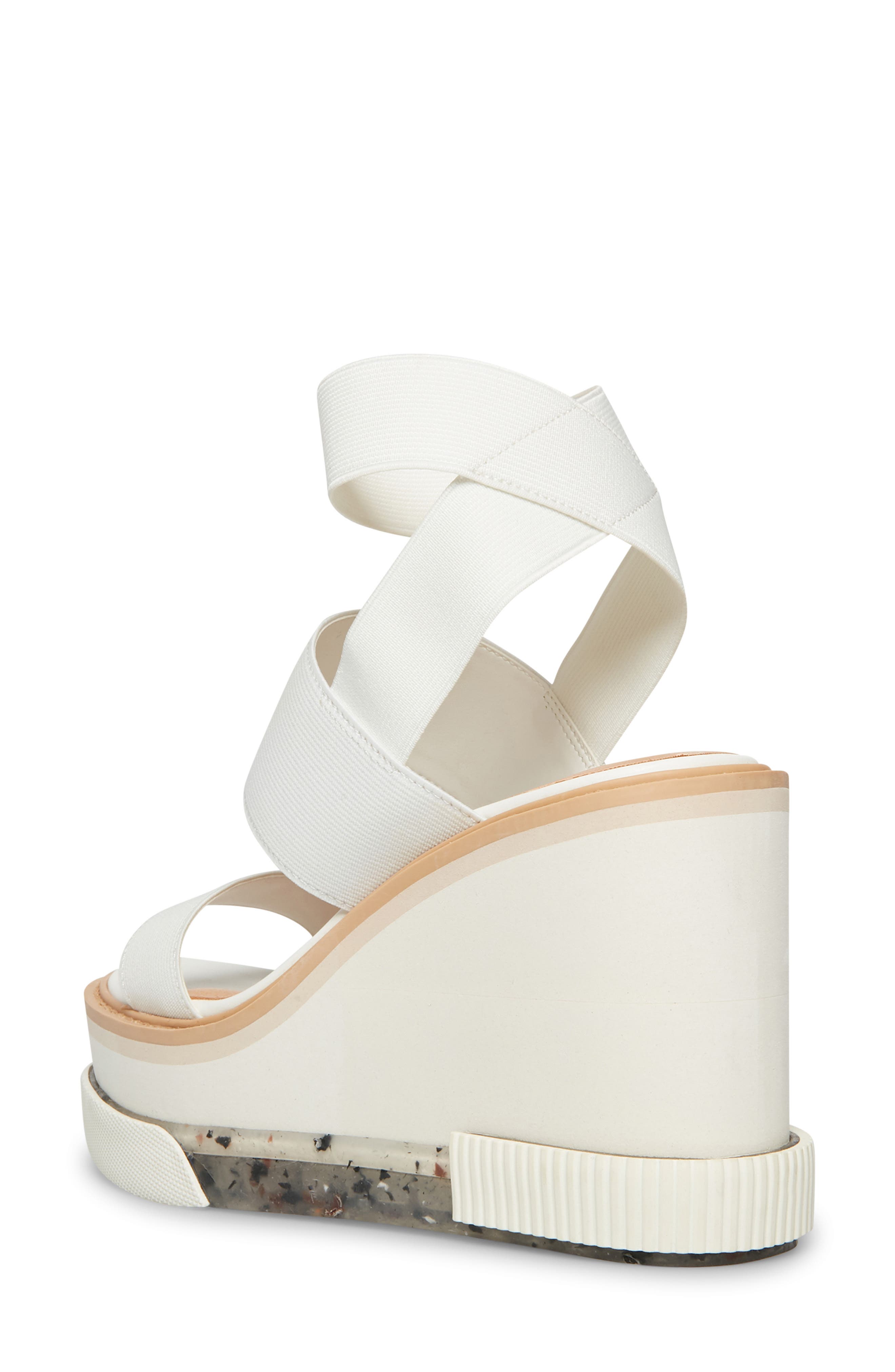 Miran Platform Wedge Sandal, Alternate, color, WHITE FABRIC