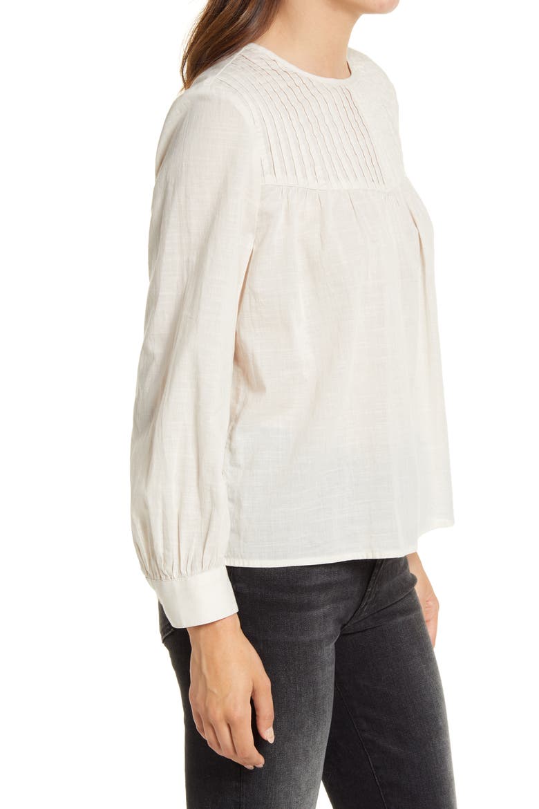Pintuck Yoke Top, Alternate, color, BEIGE PUMICE