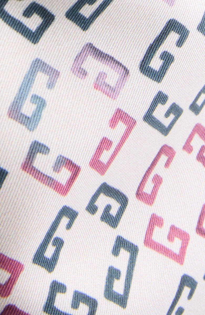 Givenchy Monogram 72 Print Silk Pajama Shorts, Alternate, color, White Multicolored